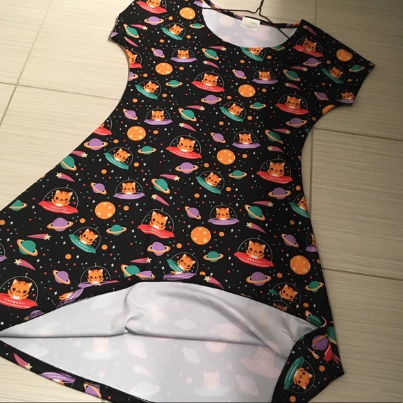 Fun 🪐 Space Kitten 🐈 Patterned Dress - Picture 9 of 9